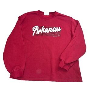 Arkansas Razorbacks Red Pullover Sweatshirt Women’s Size Large